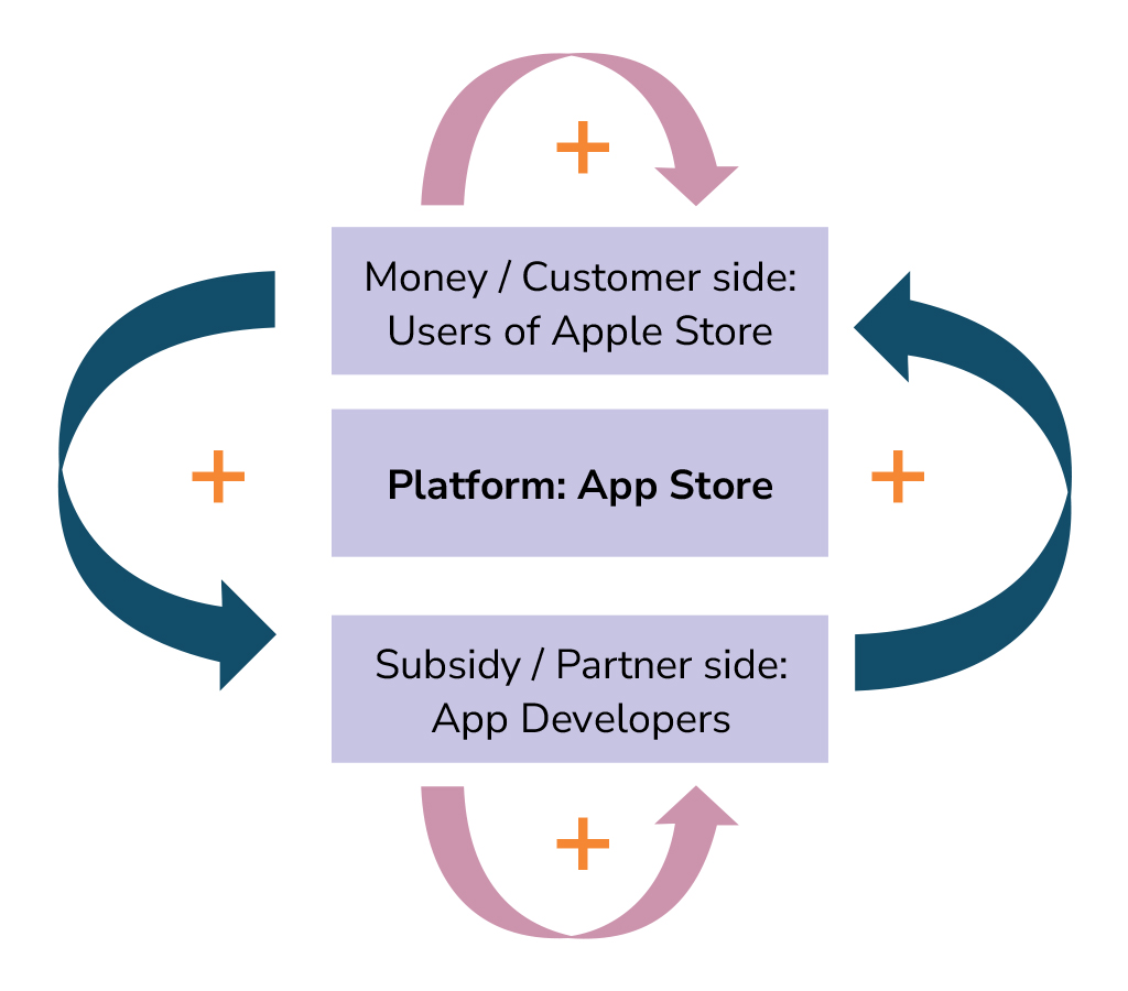 Figure 1: Platform network effects model